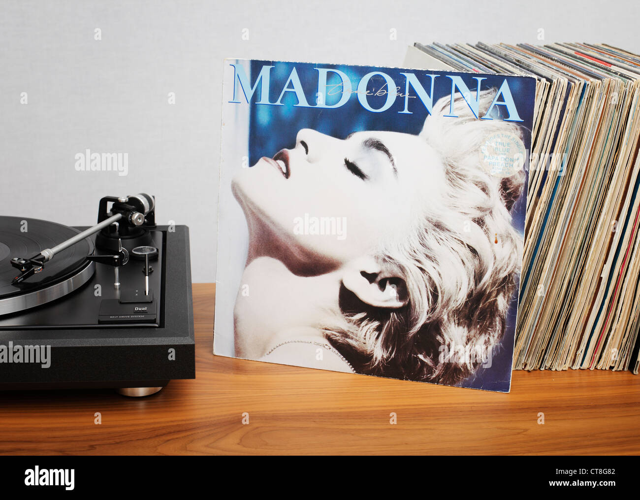 True Blue is the third studio album by American singer-songwriter Madonna, released on June 30, 1986. Stock Photo