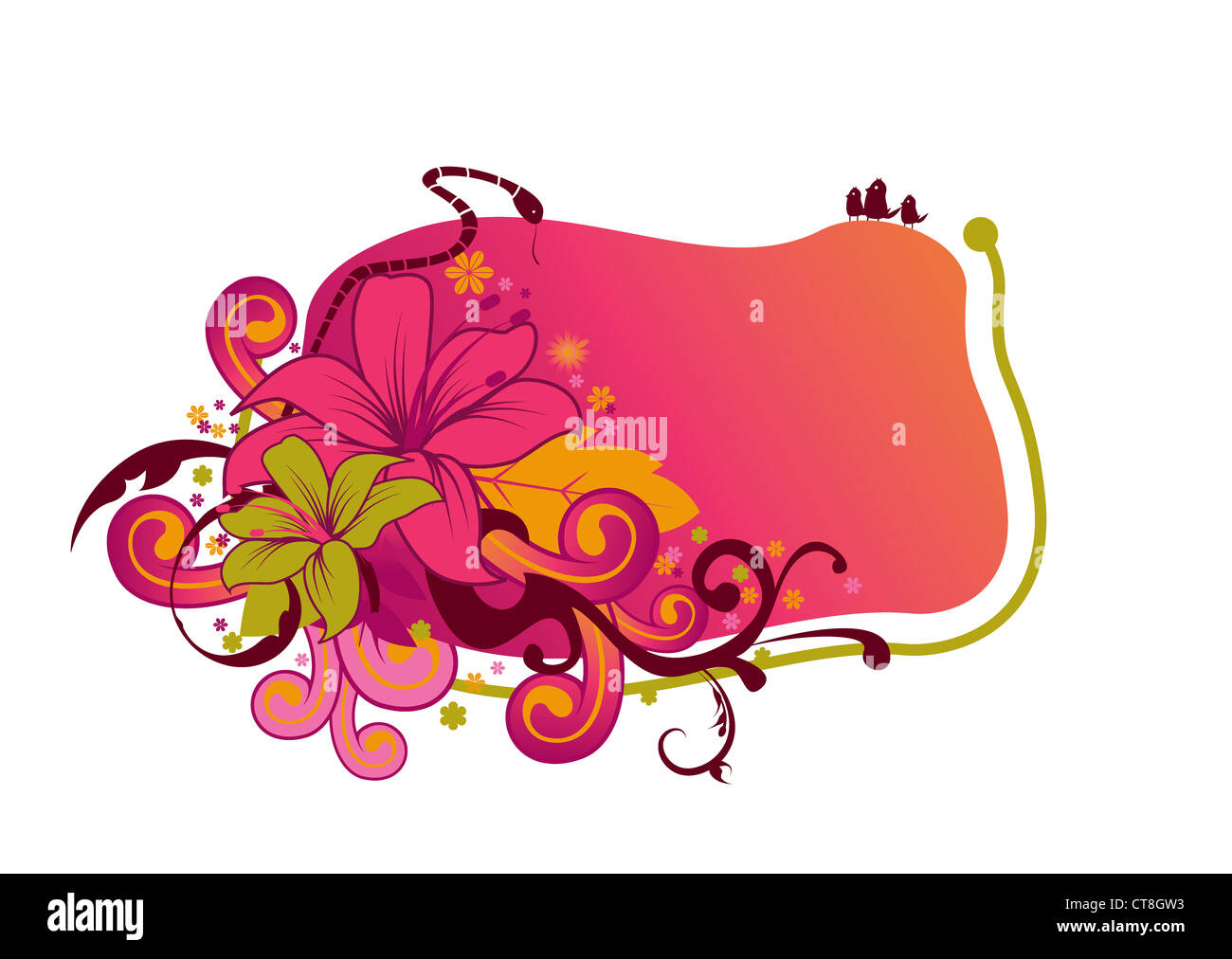 Flower Abstract Frame abstract illustration of a frame with floral Stock Photo - Alamy