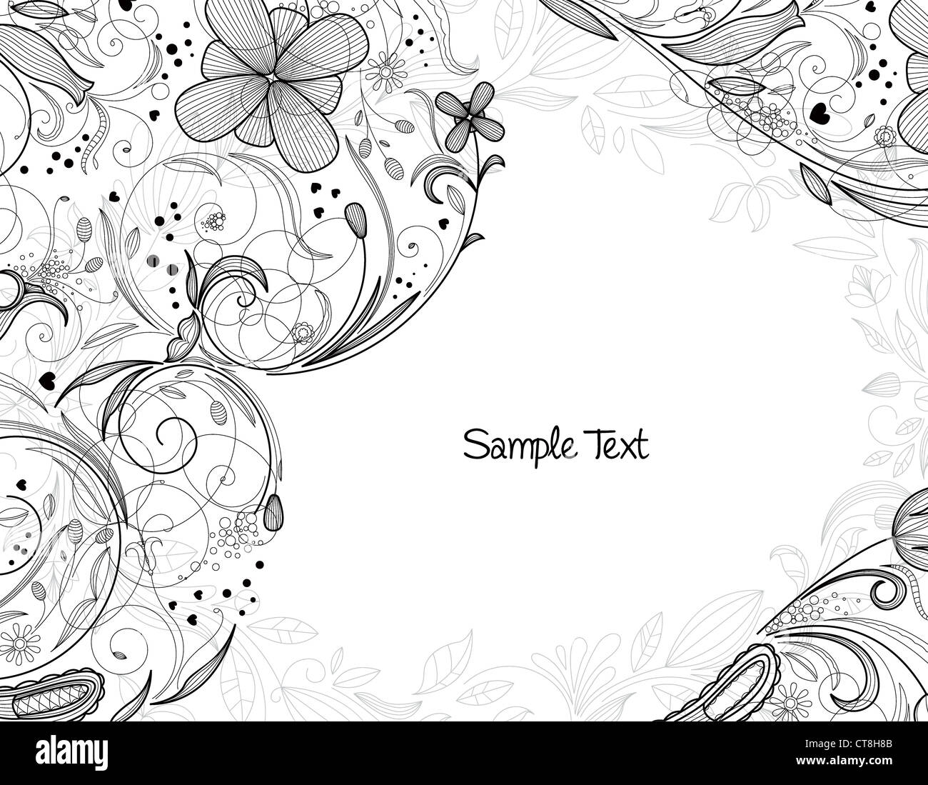 vector abstract floral background Stock Photo - Alamy