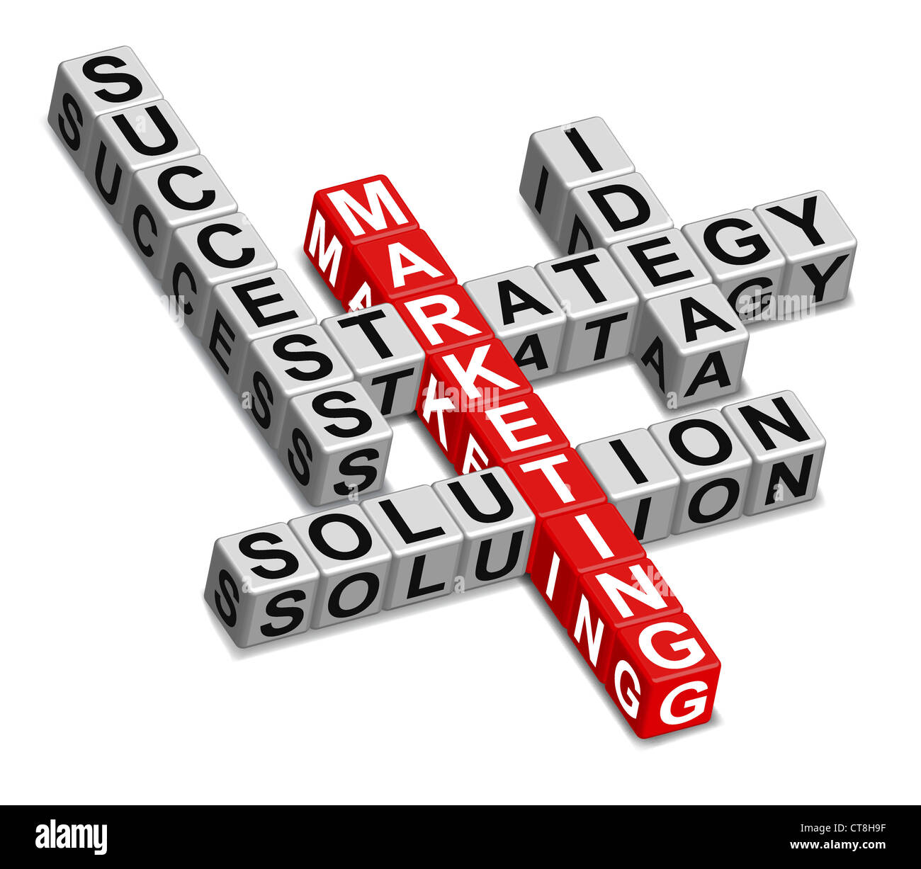 vector strategy crosswords on dices Stock Photo Alamy