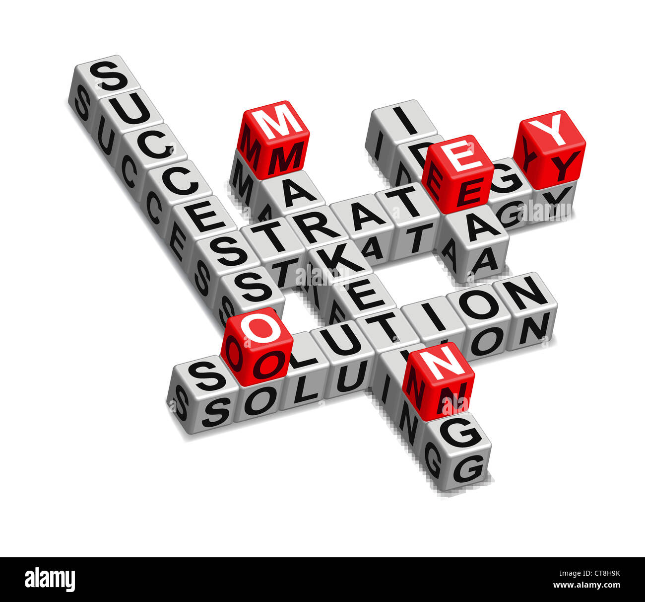 vector strategy crosswords on dices Stock Photo Alamy