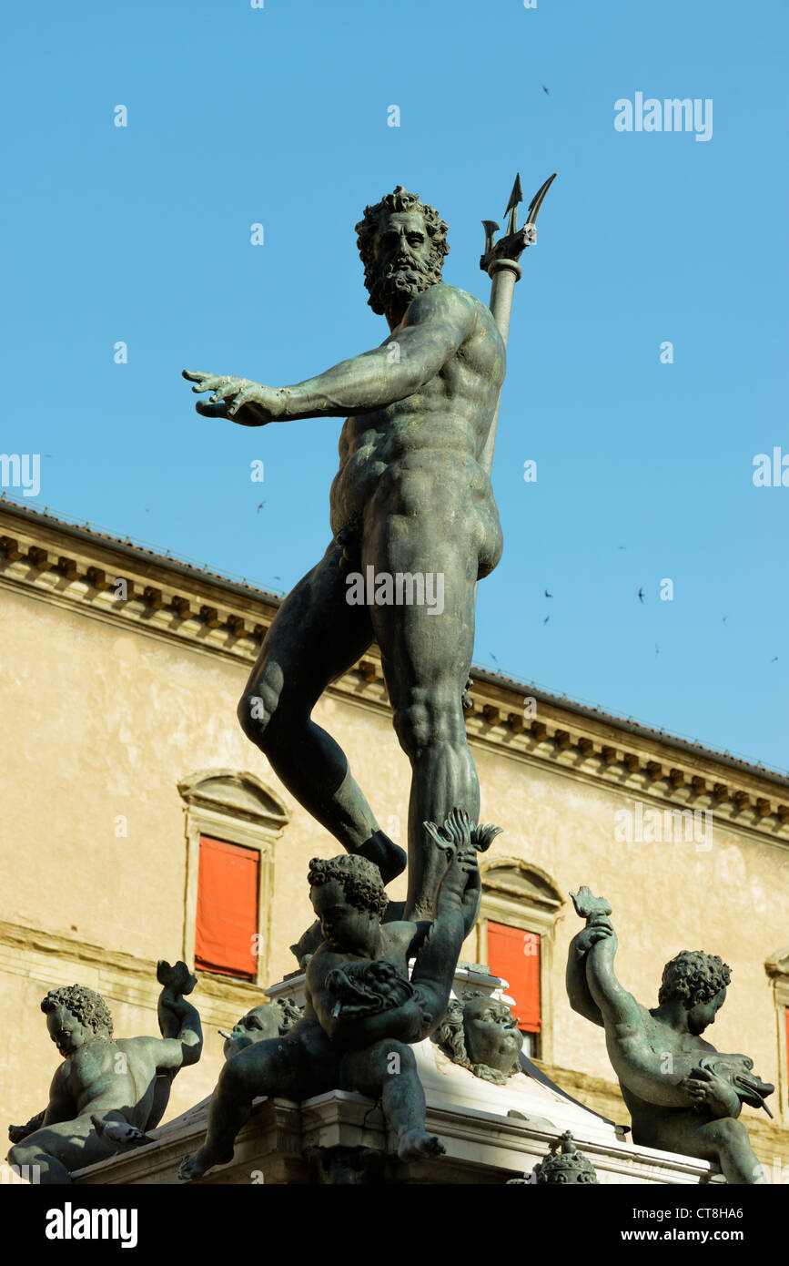 Neptune Fountain Statue,Piazza Maggiore,Bologna,Italy,Europe Stock