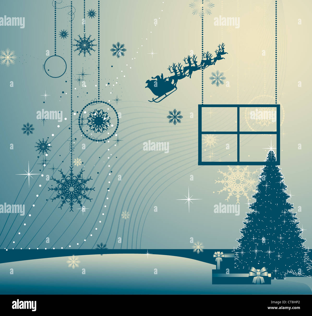 vector christmas greeting card Stock Photo - Alamy