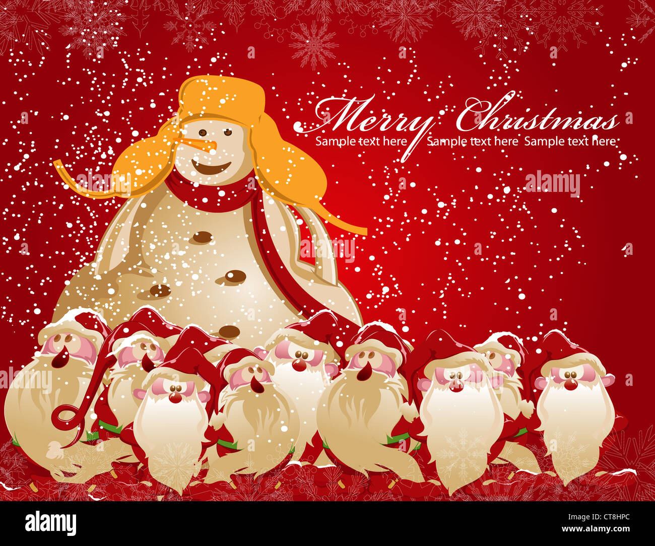 vector christmas greeting card Stock Photo - Alamy