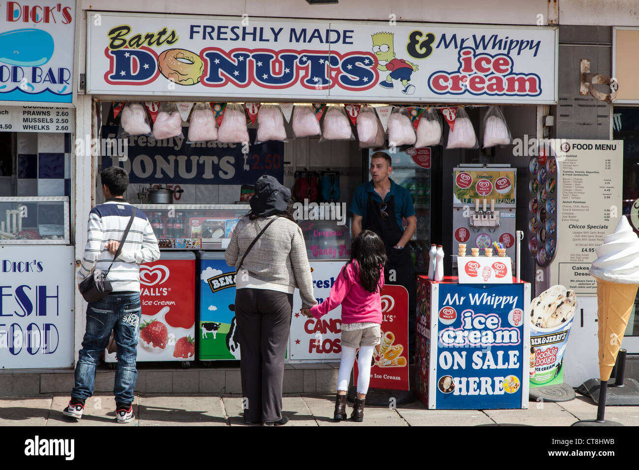 Donuts and Ice Cream seller, Blackpool Stock Photo Alamy