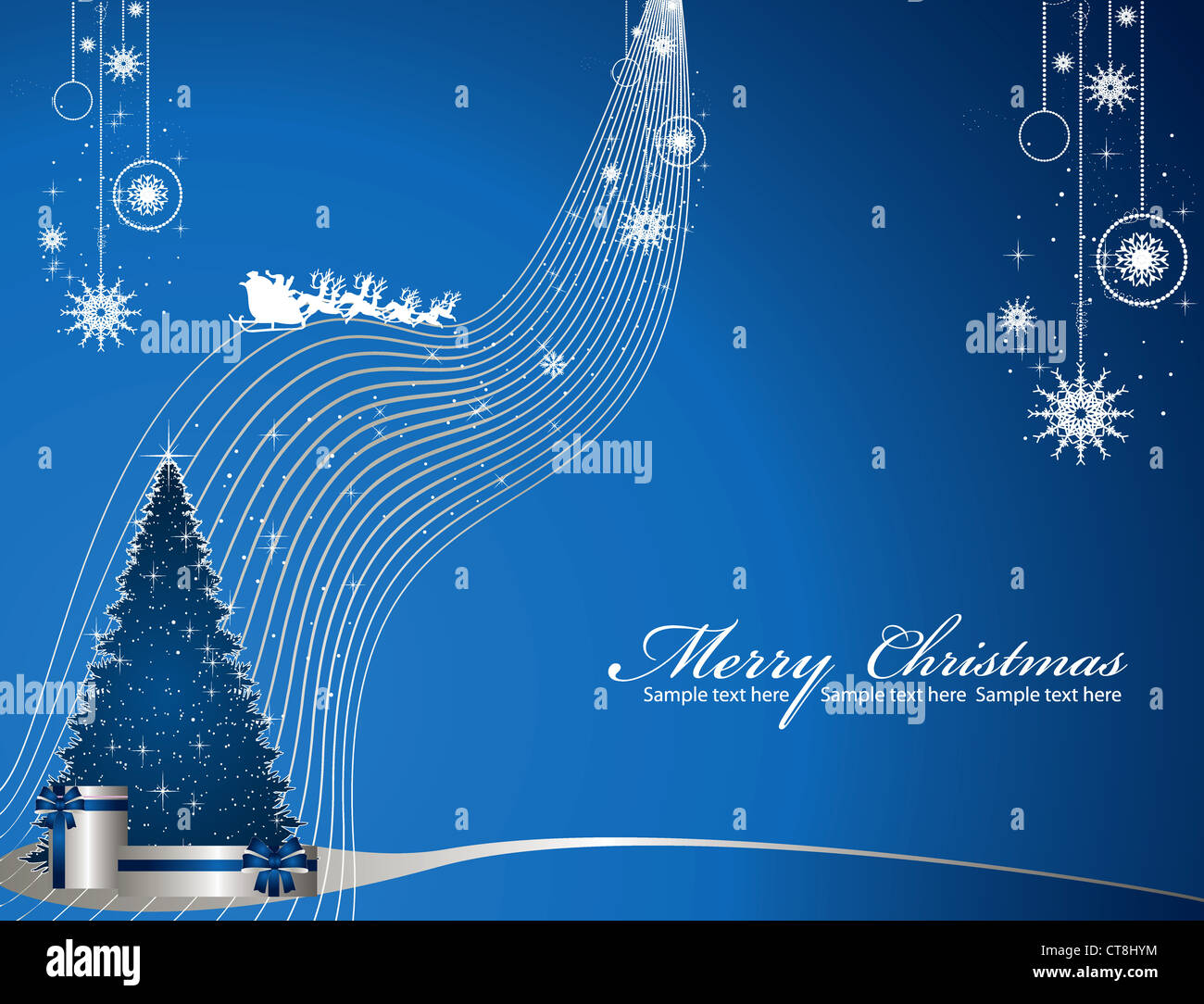 vector christmas greeting card Stock Photo - Alamy
