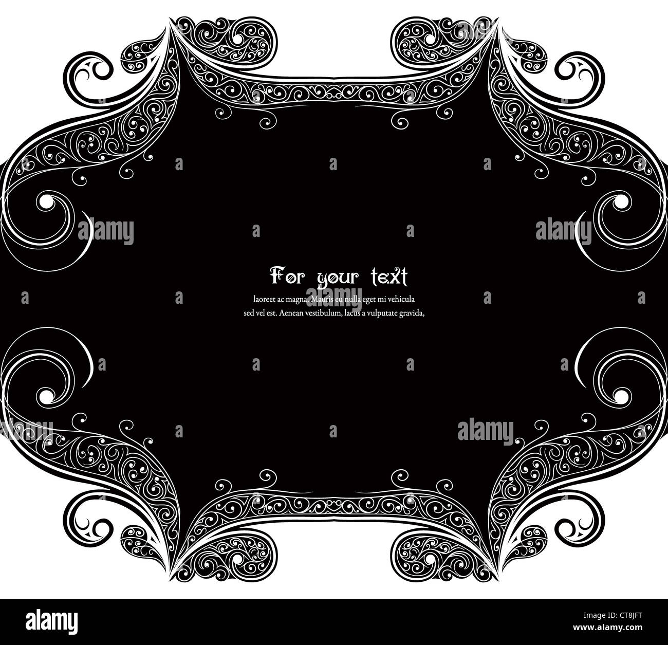 floral frame vector illustration Stock Photo - Alamy