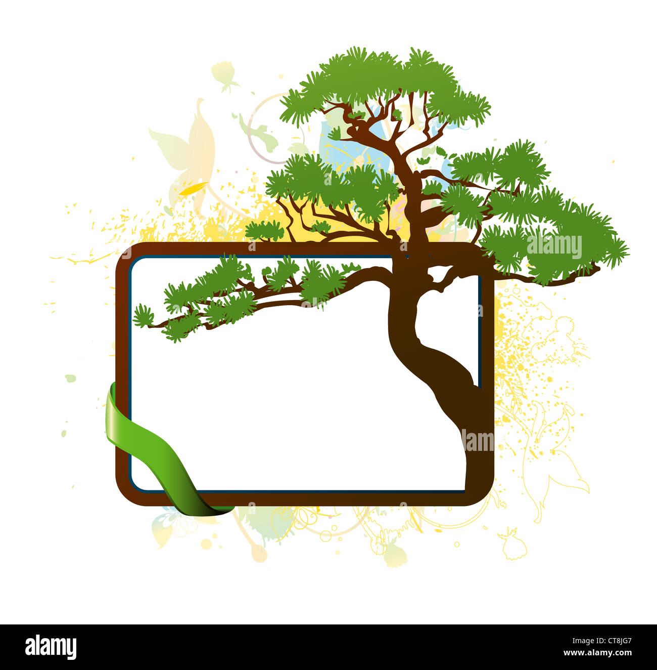 floral frame vector illustration Stock Photo - Alamy