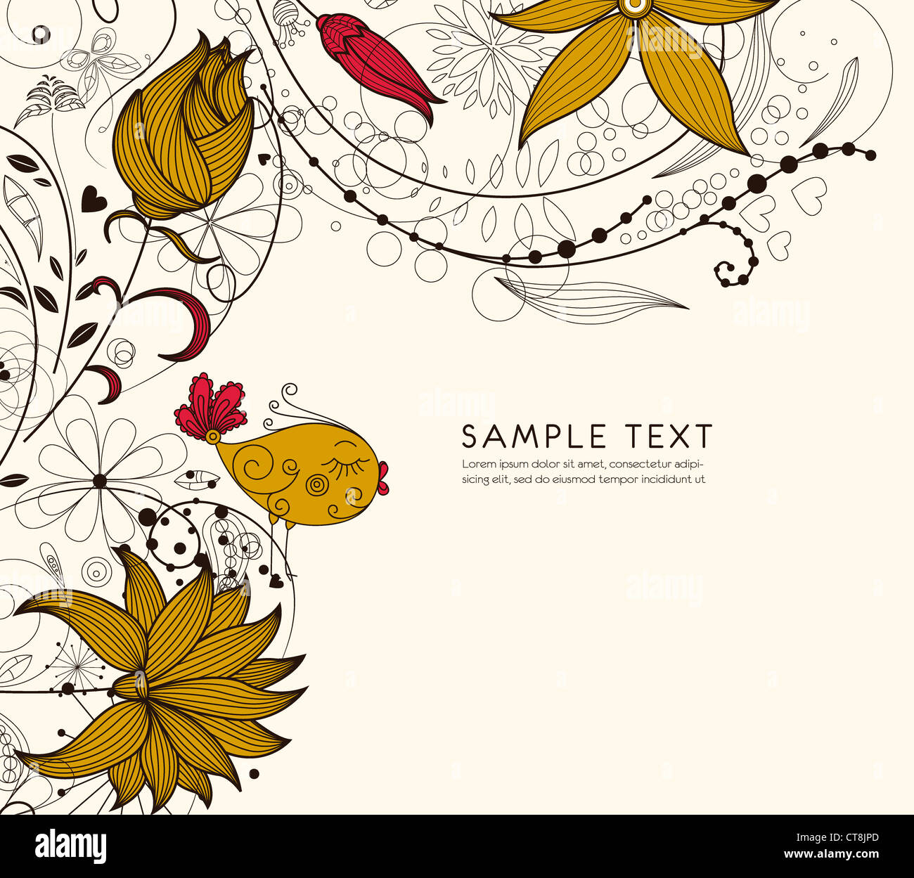 vector abstract background with bird Stock Photo - Alamy