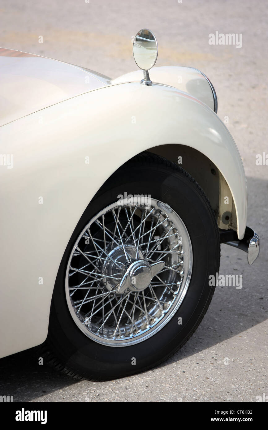 Detail of classic car, fender, wheel, and tire Stock Photo Alamy