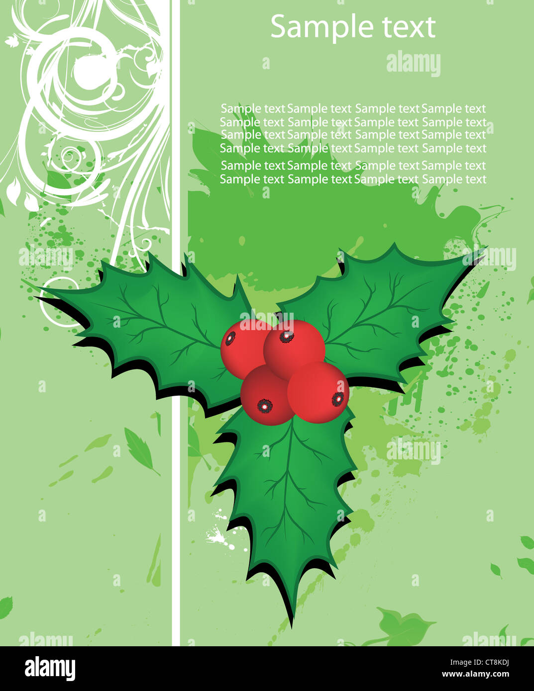 vector christmas greeting card Stock Photo - Alamy