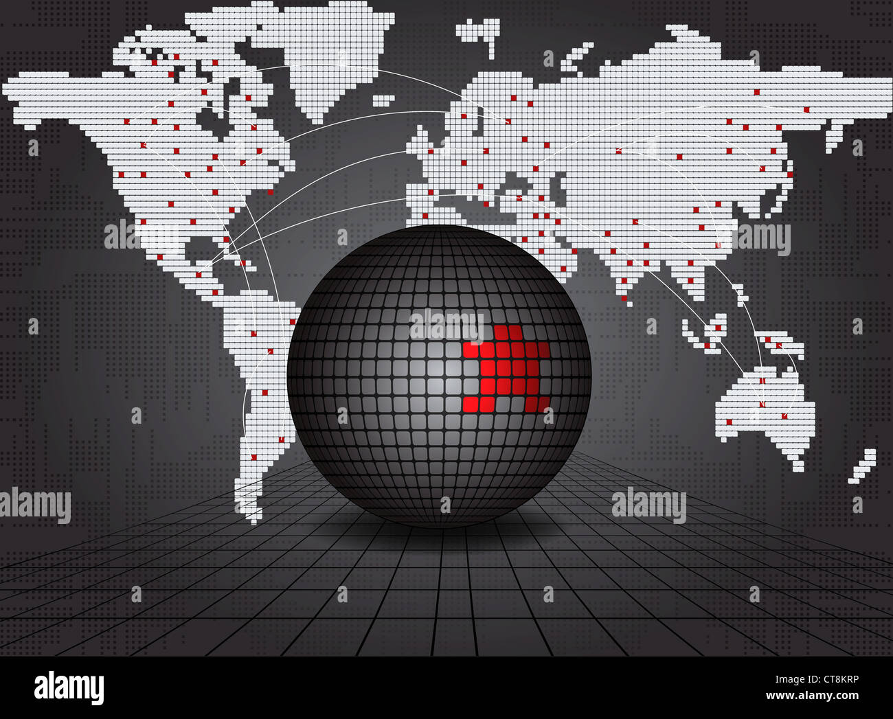 vector business background with world map Stock Photo - Alamy