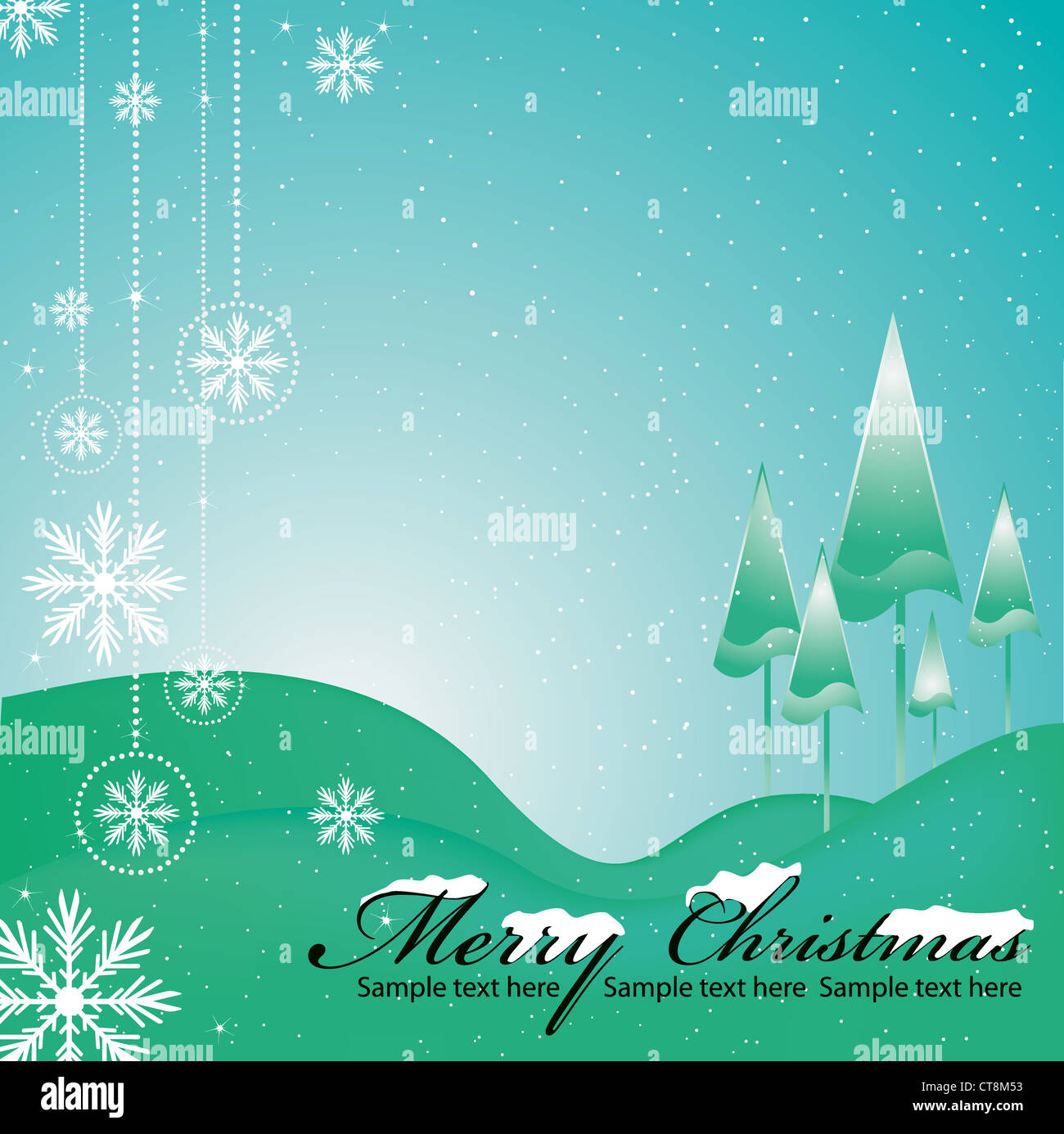 vector christmas greeting card Stock Photo - Alamy