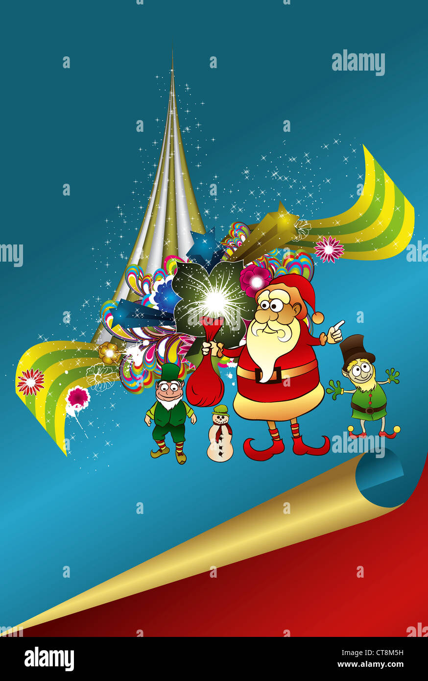 vector christmas greeting card Stock Photo - Alamy