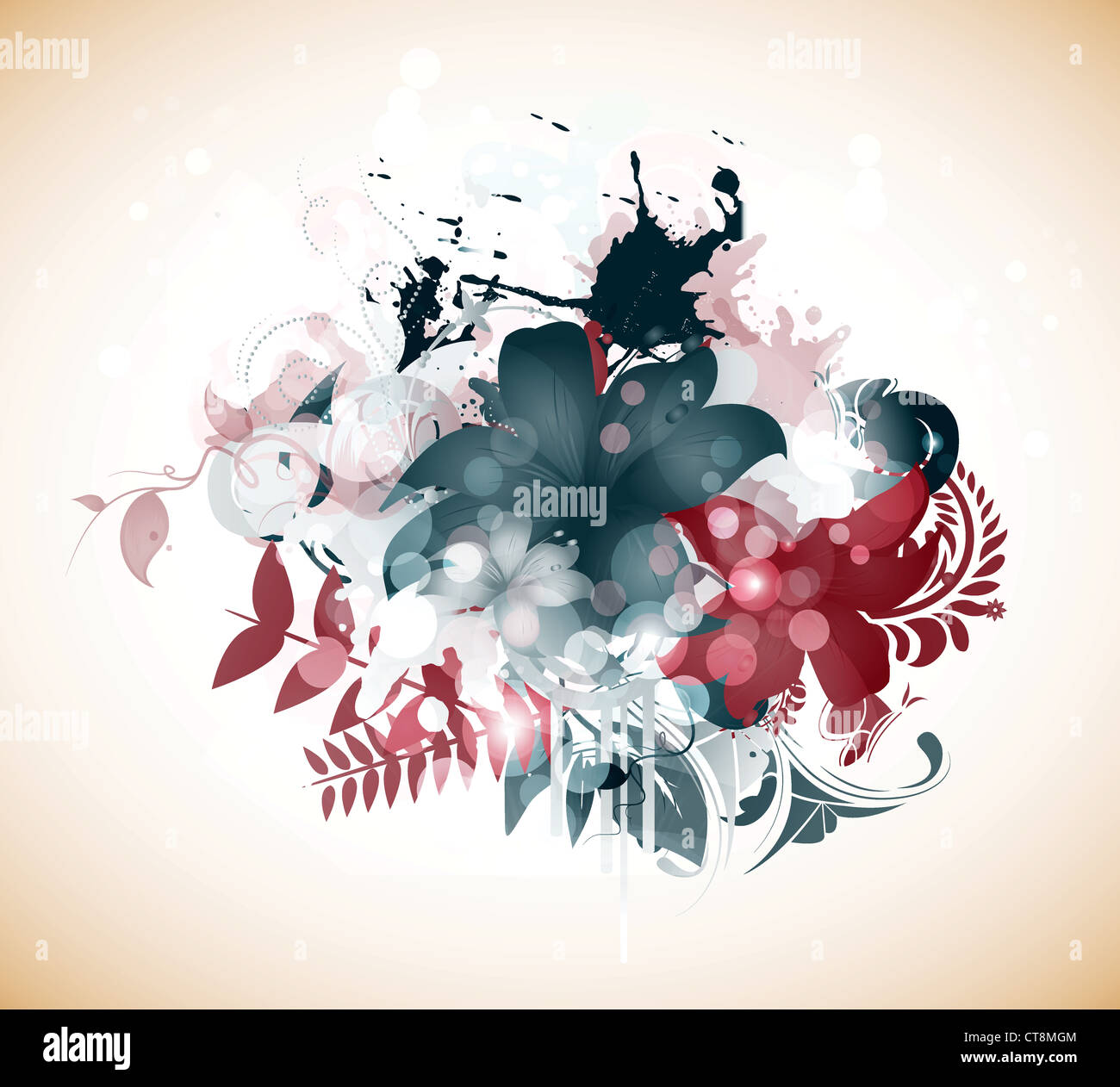 vector abstract floral background Stock Photo - Alamy