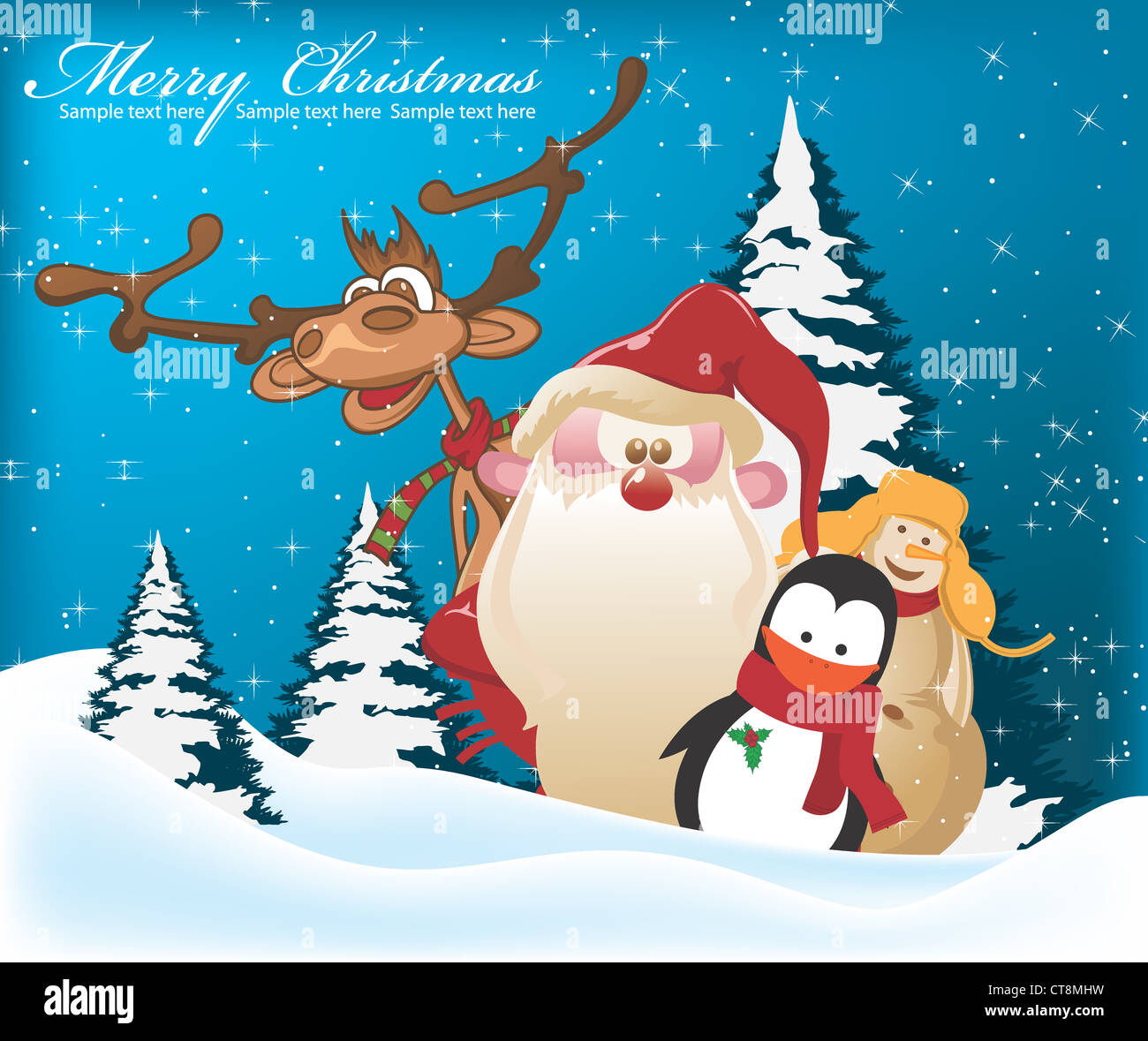 vector christmas greeting card Stock Photo - Alamy