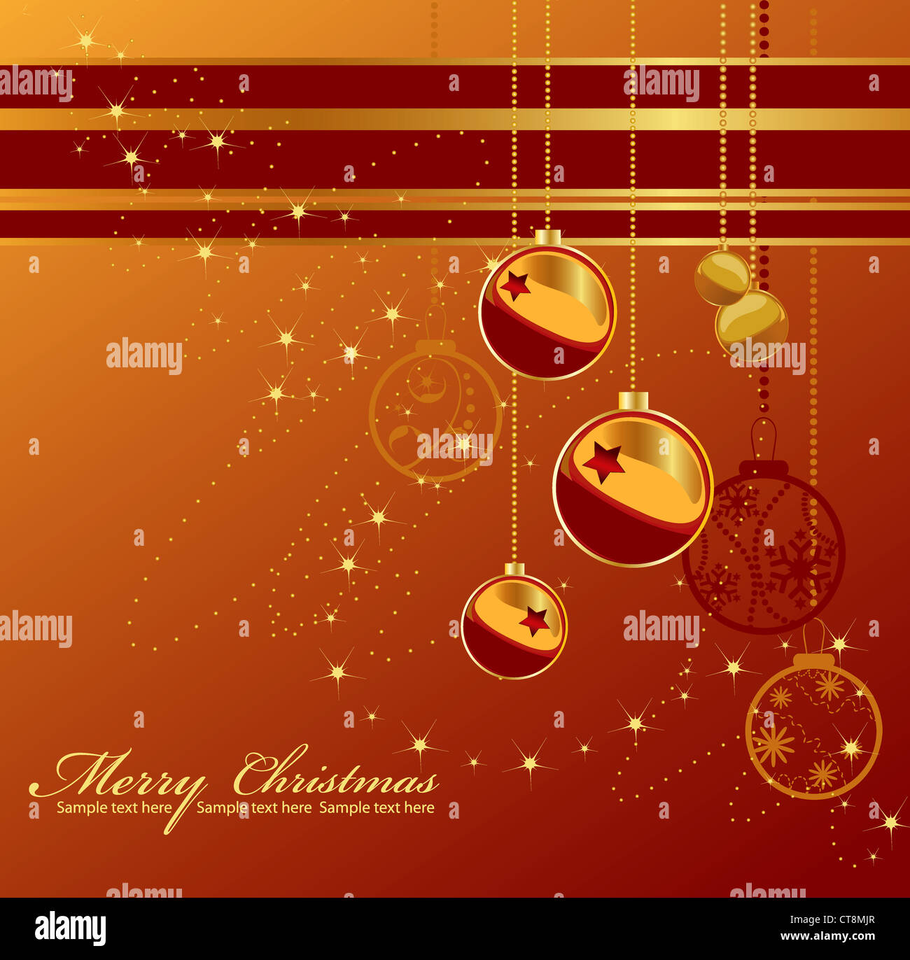 vector christmas greeting card Stock Photo - Alamy