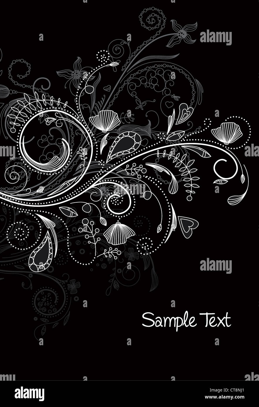 vector abstract floral background Stock Photo - Alamy
