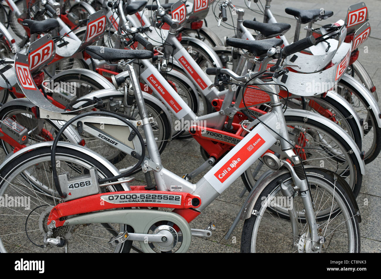 German Rinding Bycicles Hire bicycles German Railways (DB) Cologne Germany Stock Photo - Alamy