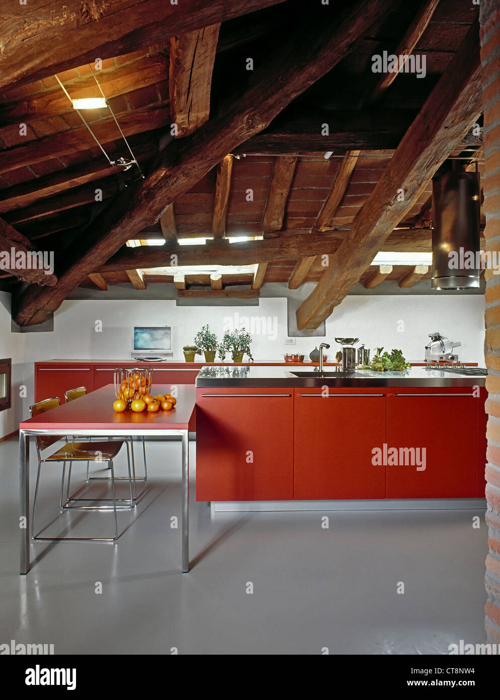 Contemporary Red Kitchens - Atticmag