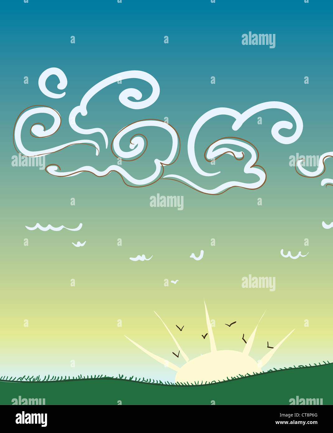 cartoon background vector illustration Stock Photo - Alamy