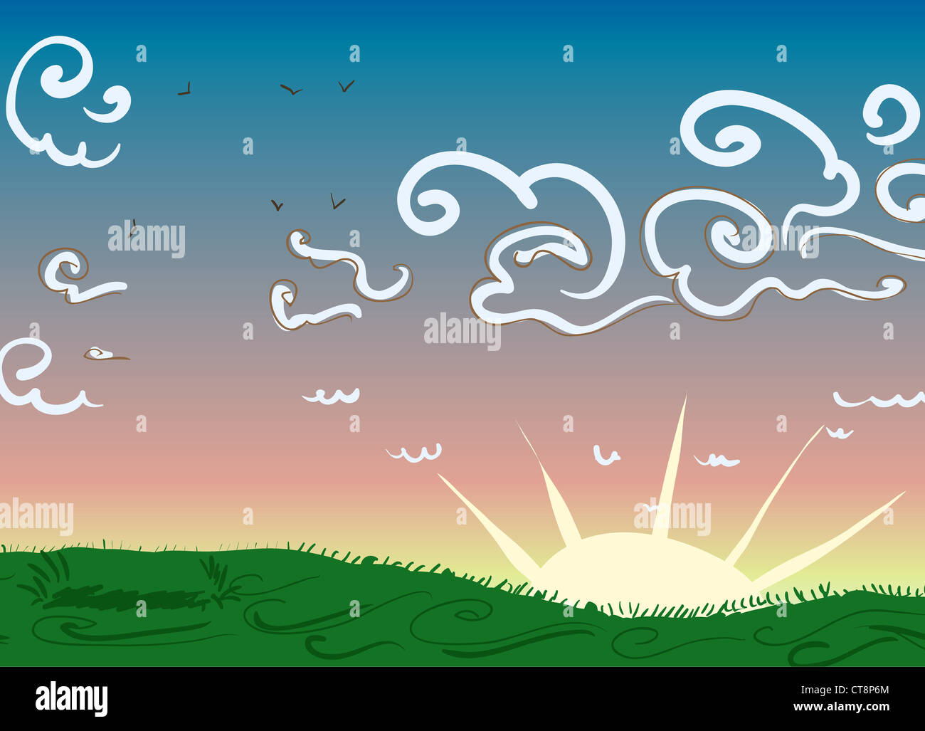 cartoon background vector illustration Stock Photo - Alamy