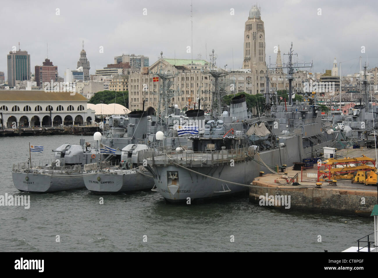 Navy ships at Montevideo, Uruguay Stock Photo