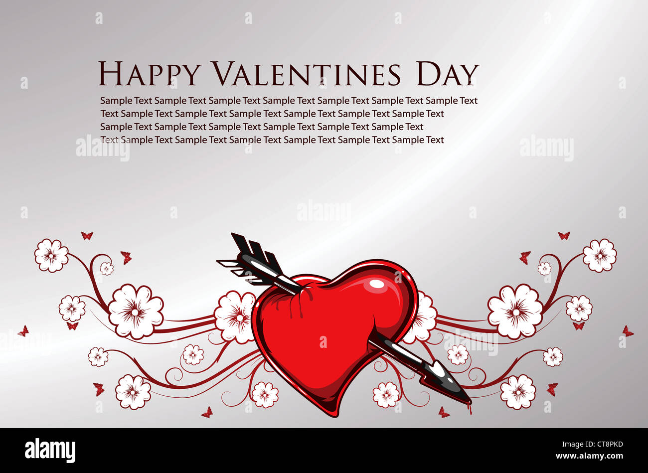 valentine illustration of a vintage heart on an background Stock Photo ...