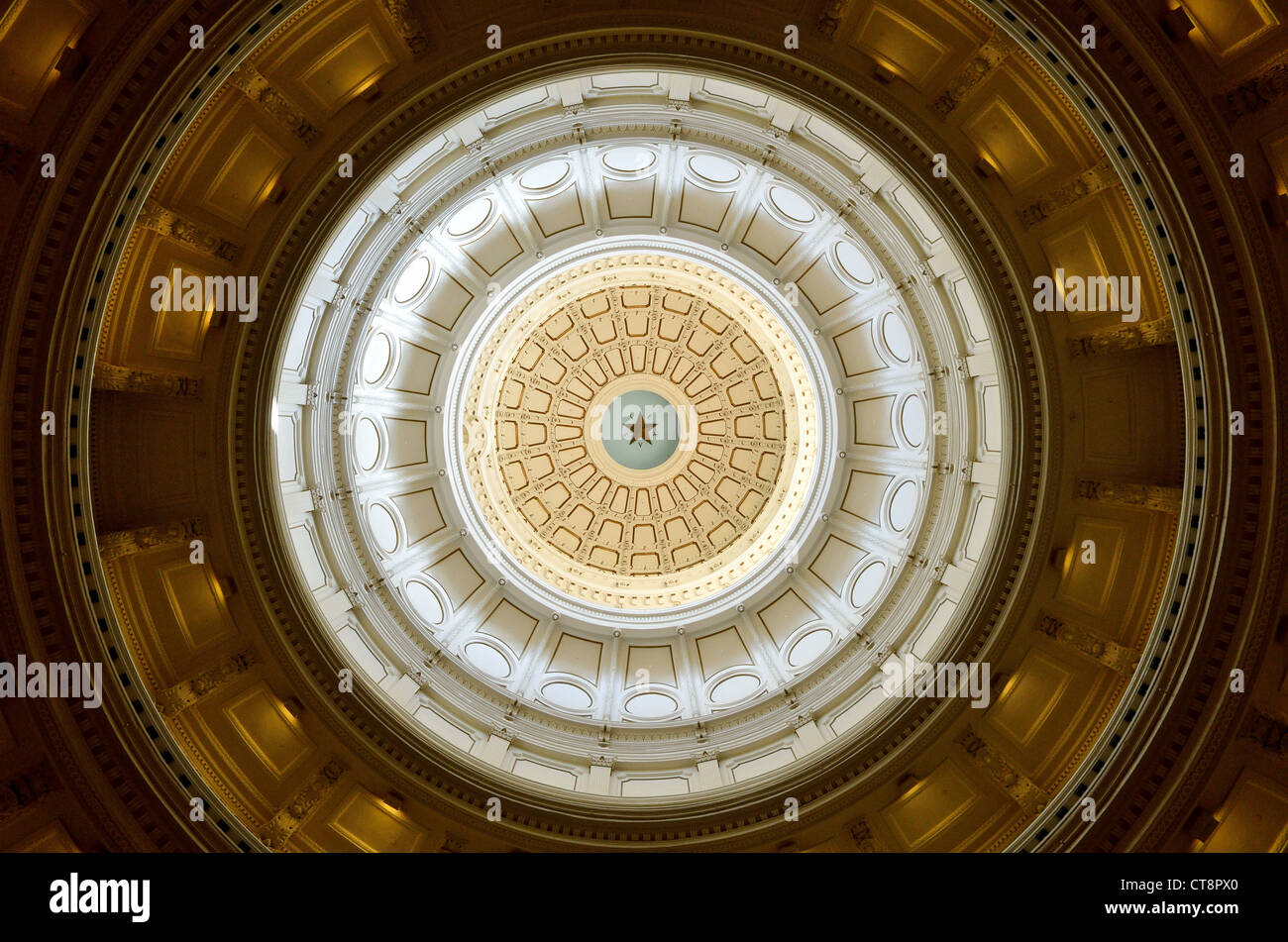 Dome roof of the Texas State Capital building. Austin, Texas, USA Stock ...