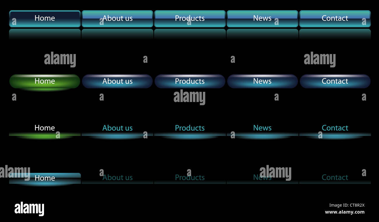 set of glossy buttons Stock Photo - Alamy
