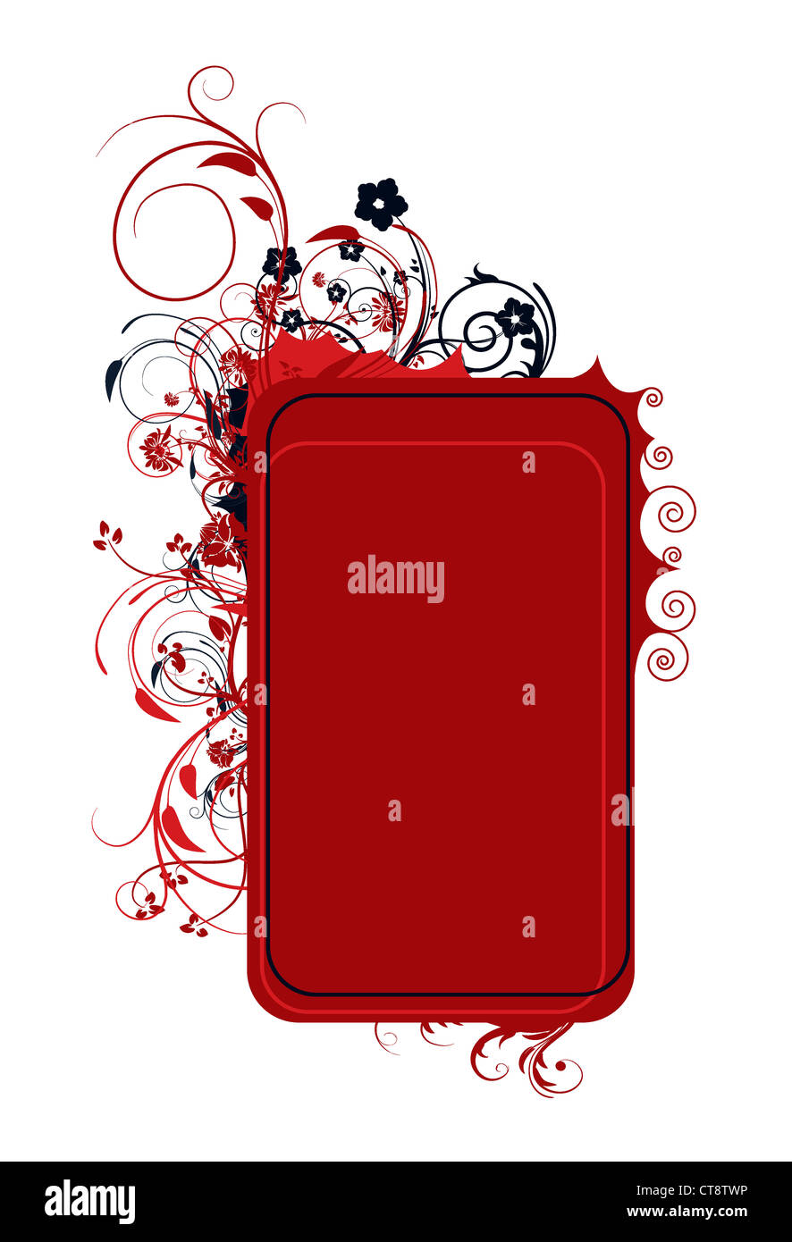 Pretty Abstract Frames beautiful illustration of an abstract floral frame Stock Photo - Alamy