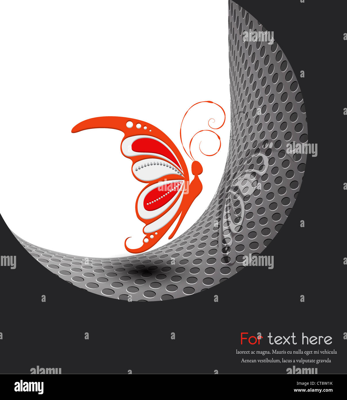 vector abstract background with butterfly Stock Photo - Alamy