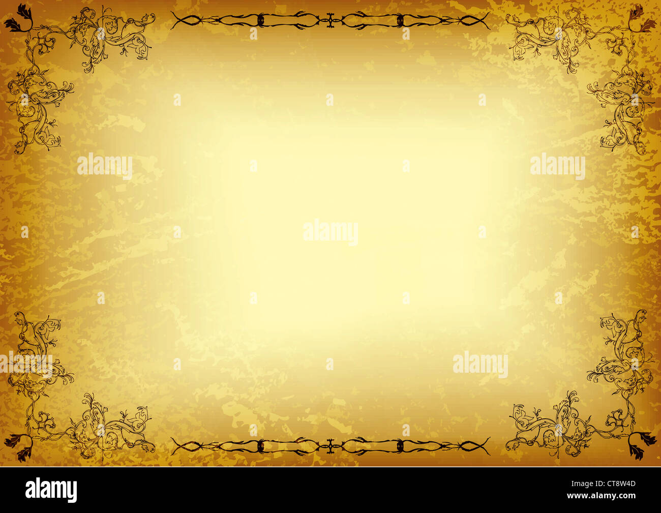 vector grunge vintage background with floral Stock Photo - Alamy