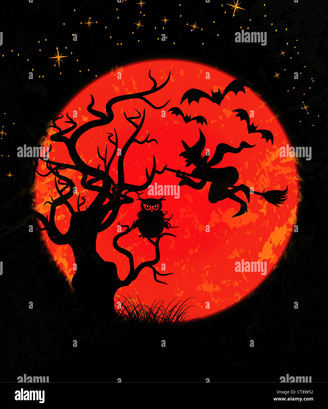 halloween background vector illustration Stock Photo - Alamy