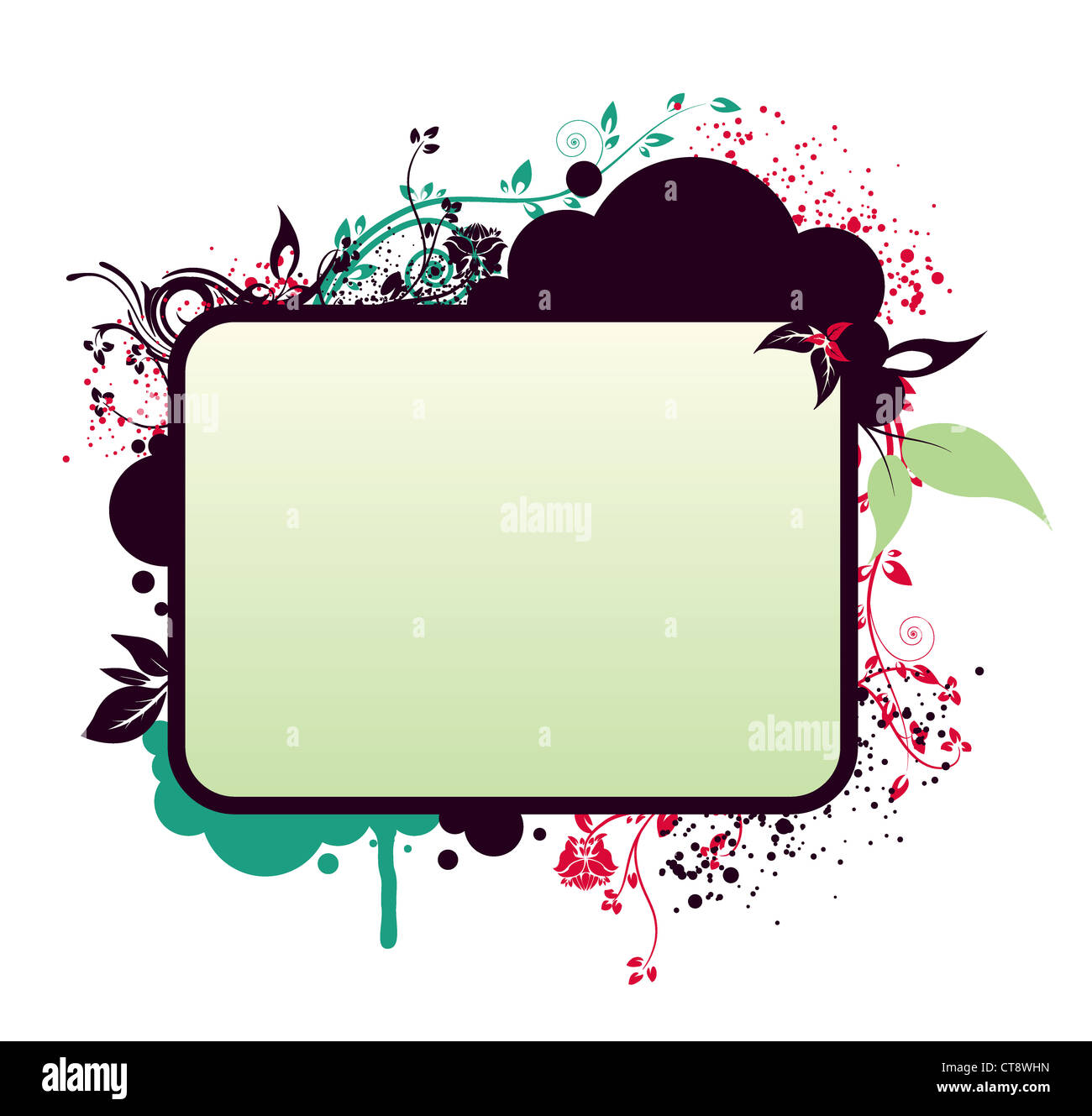 Pretty Abstract Frames beautiful illustration of an abstract floral frame Stock Photo - Alamy