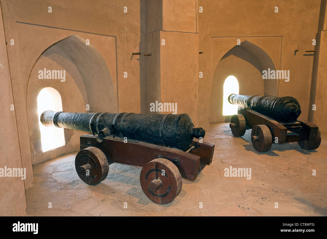 Elk207-2374 Oman, Rustaq Fort, 13th c and later, cannon tower Stock Photo