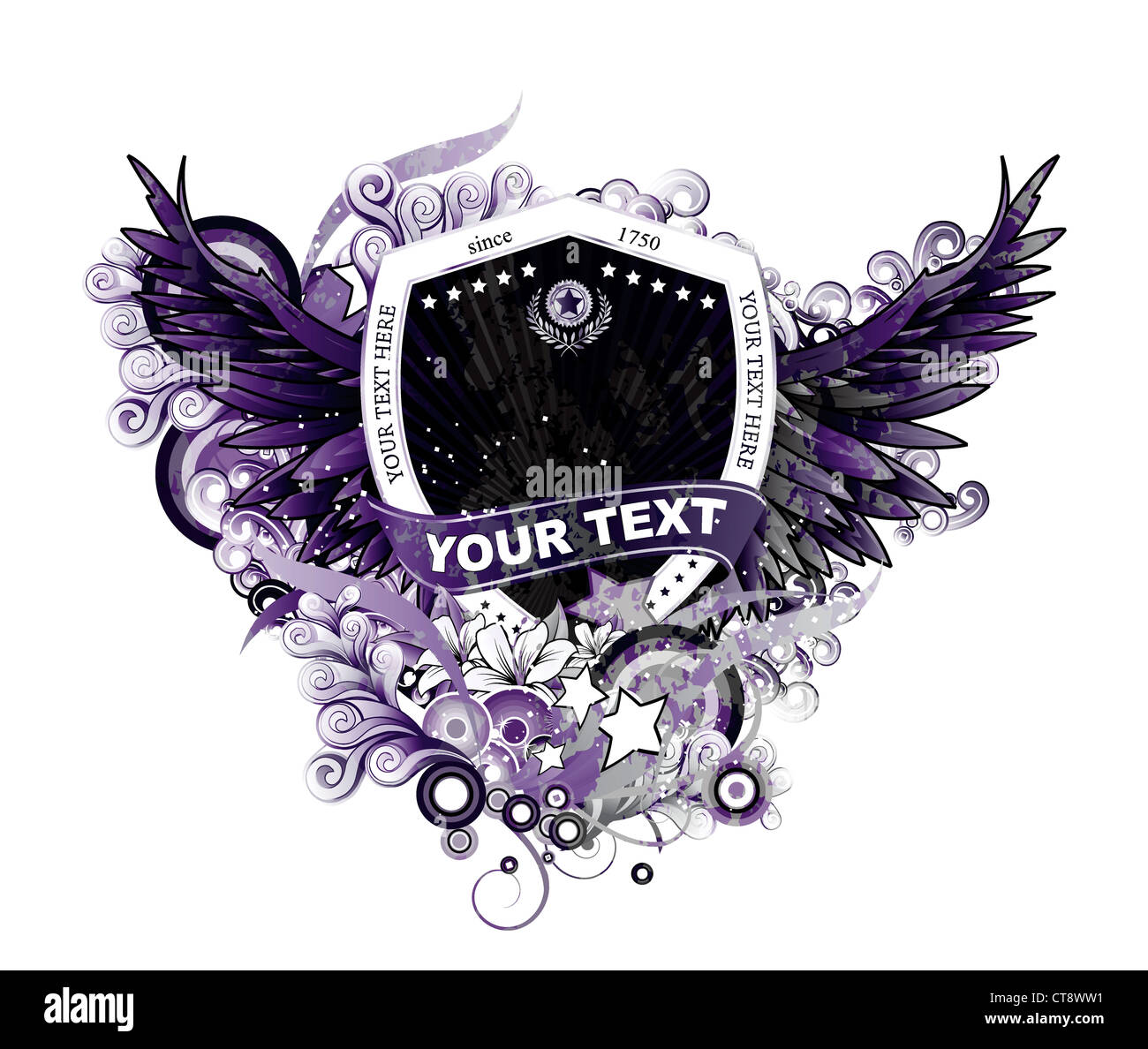 vector abstract illustration with label Stock Photo - Alamy