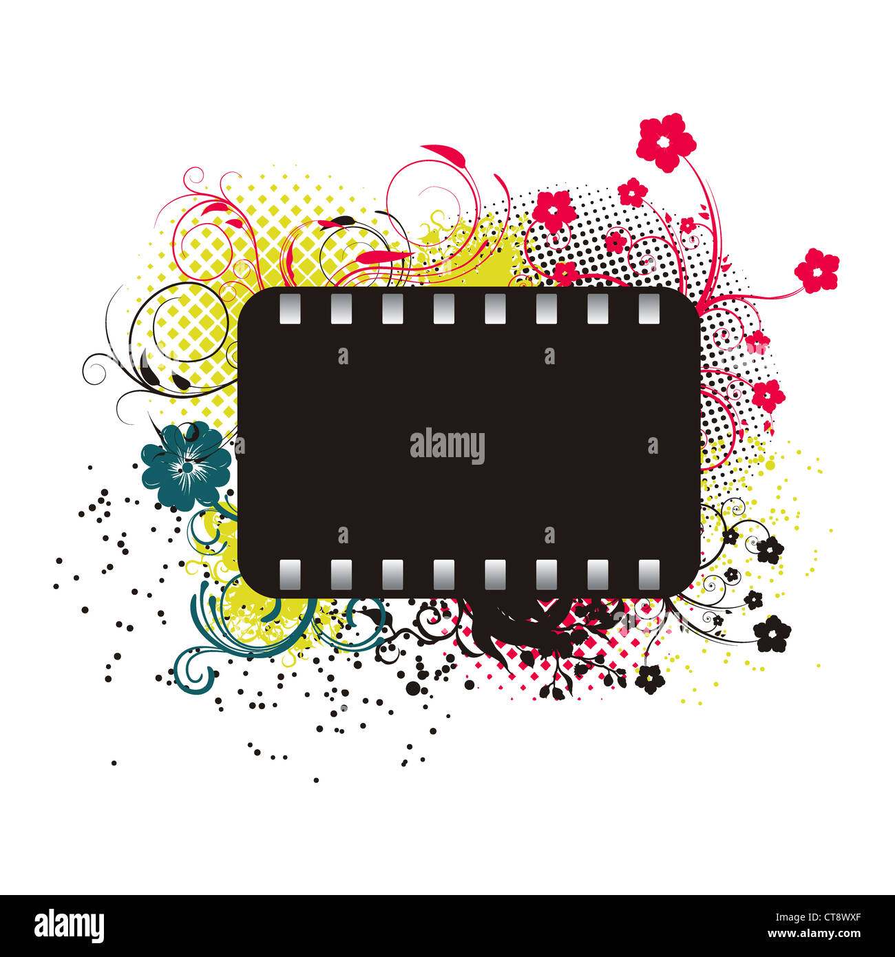Pretty Abstract Frames beautiful illustration of an abstract floral frame Stock Photo - Alamy