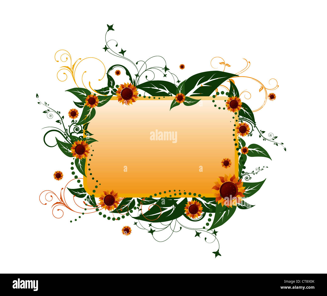 Pretty Abstract Frames beautiful illustration of an abstract floral frame Stock Photo - Alamy