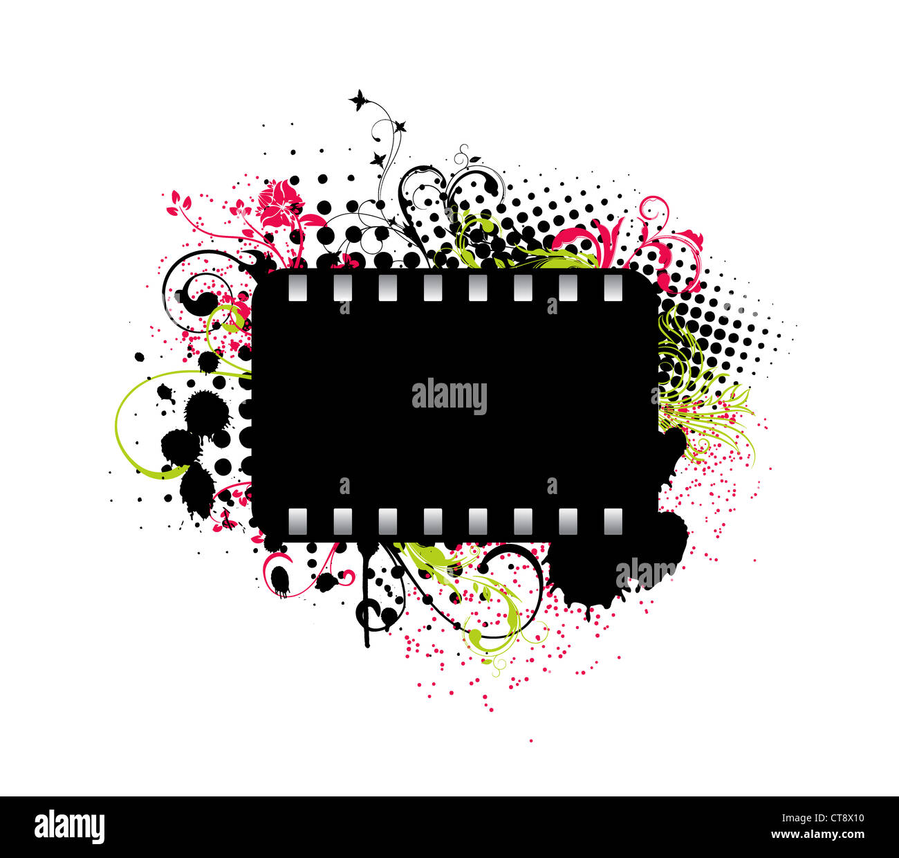 Pretty Abstract Frames beautiful illustration of an abstract floral frame Stock Photo - Alamy