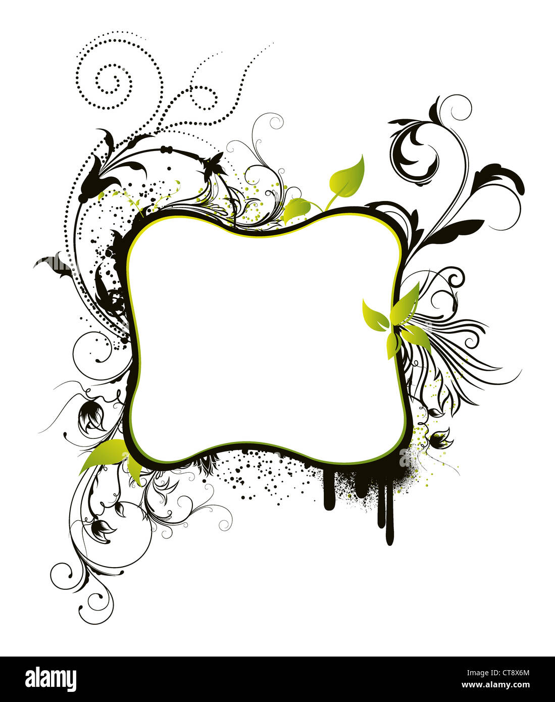 Pretty Abstract Frames beautiful illustration of an abstract floral frame Stock Photo - Alamy
