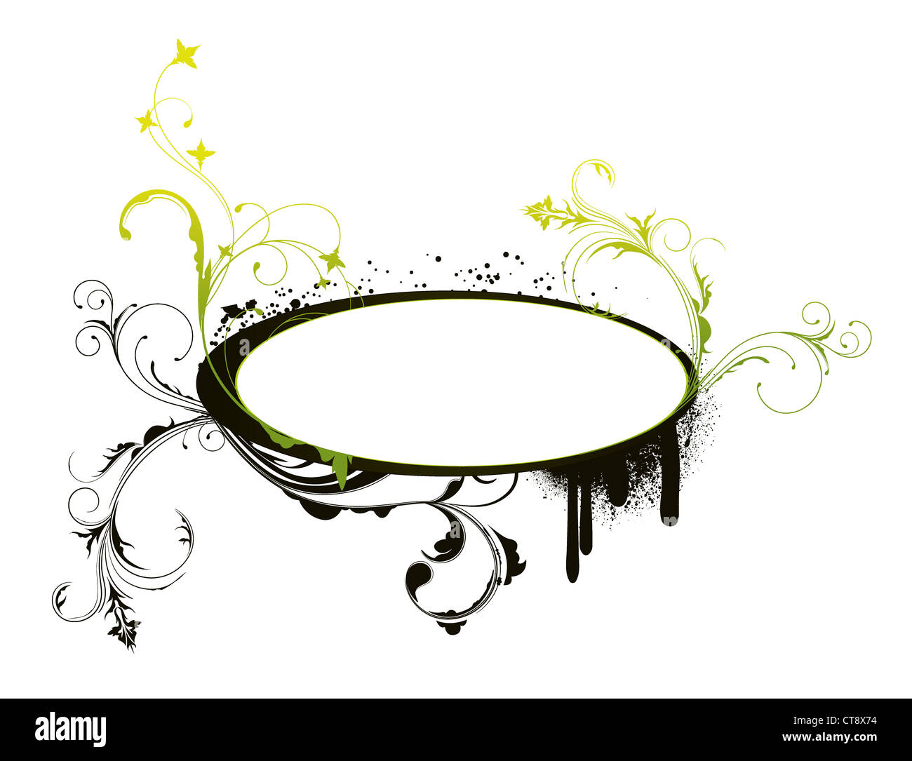 Pretty Abstract Frames beautiful illustration of an abstract floral frame Stock Photo - Alamy