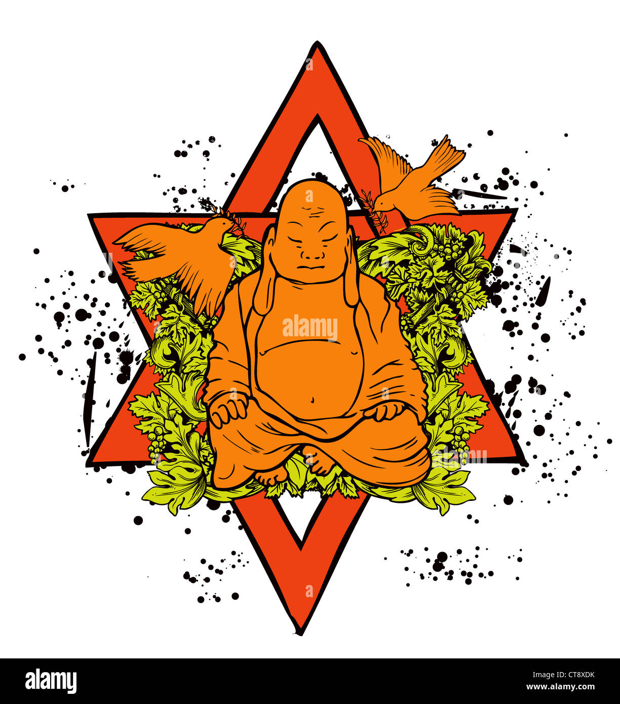 t-shirt vector design with pantone colors - color separation on layers ...