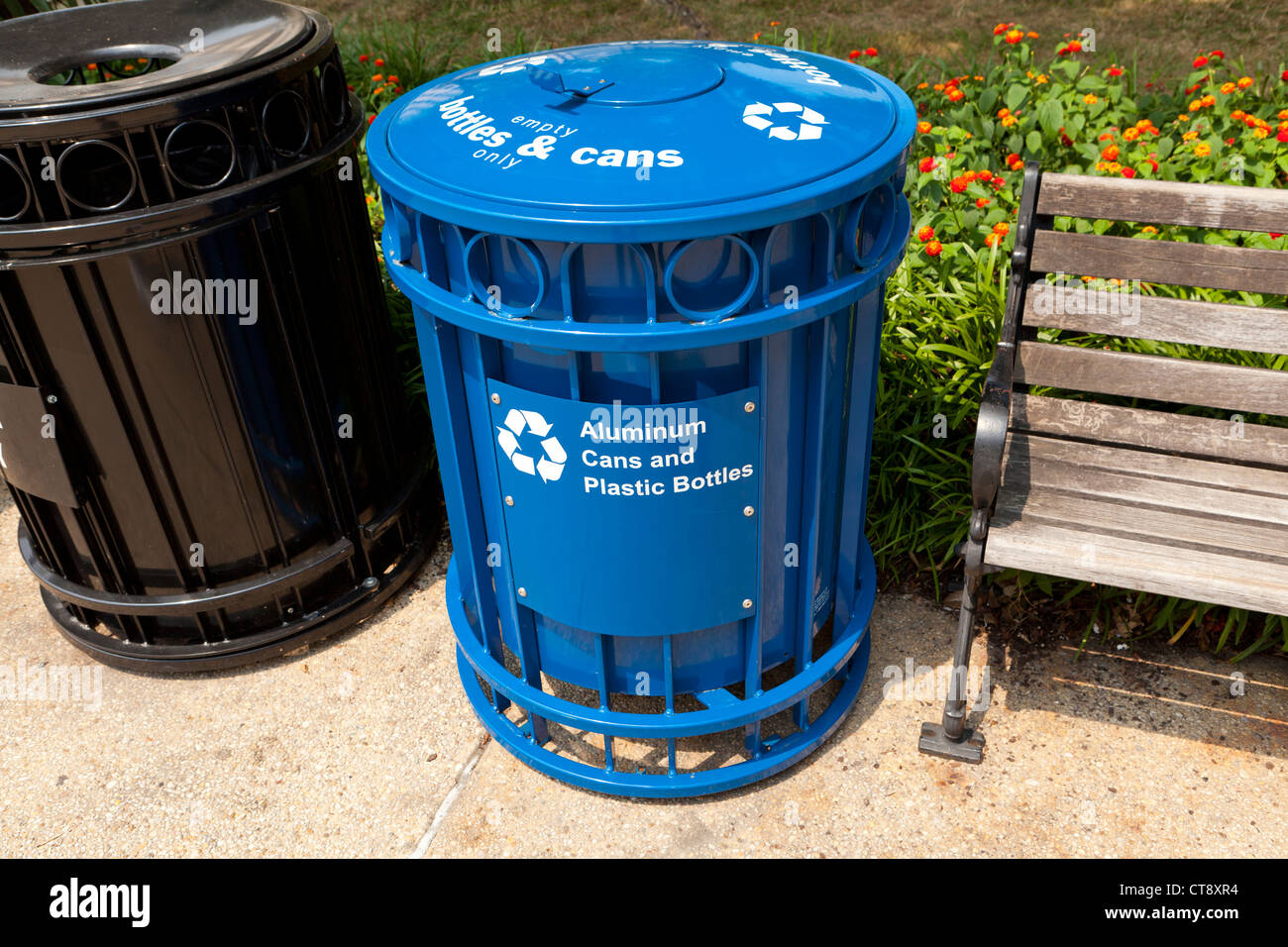 Outdoor recycle bin Stock Photo Alamy