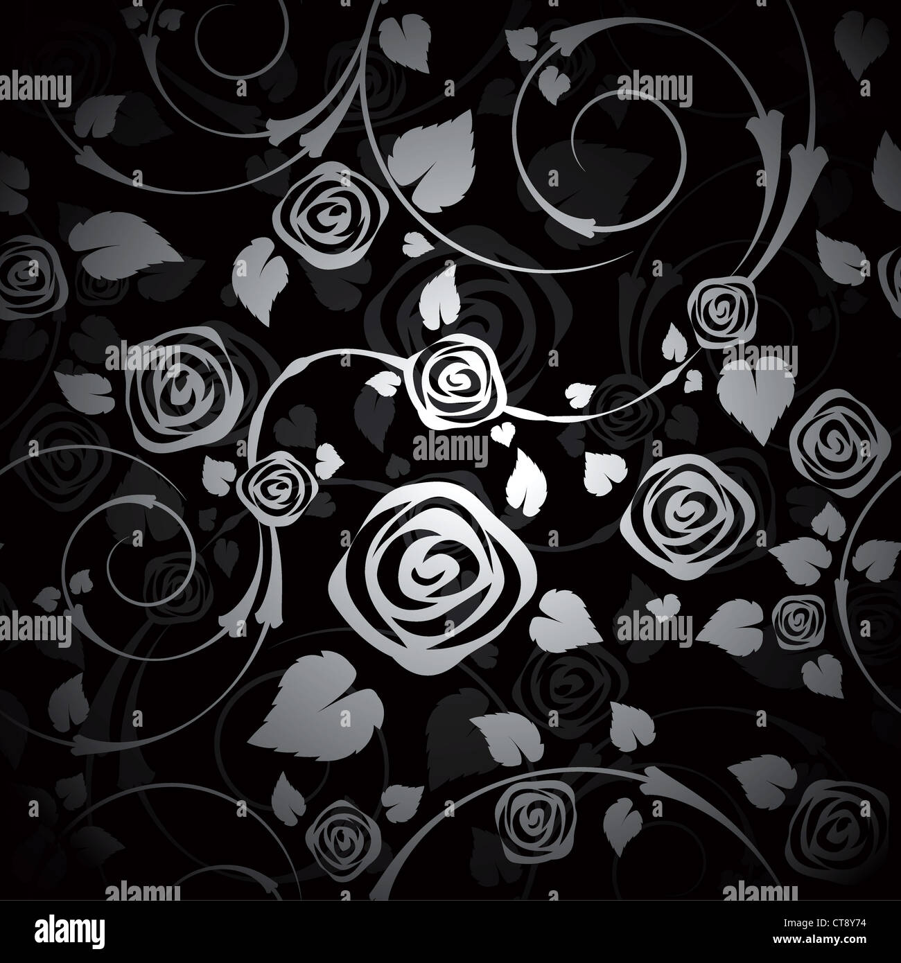 seamless floral pattern vector illustration Stock Photo - Alamy