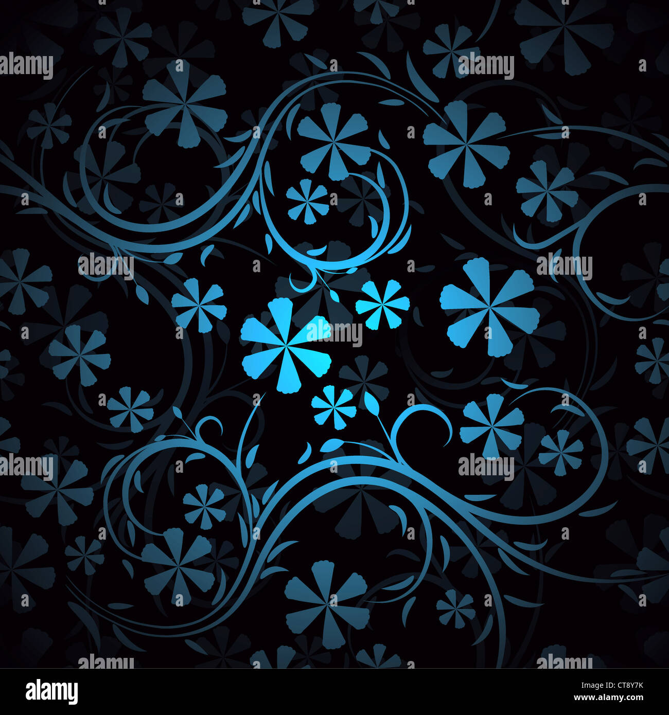 seamless floral pattern vector illustration Stock Photo - Alamy