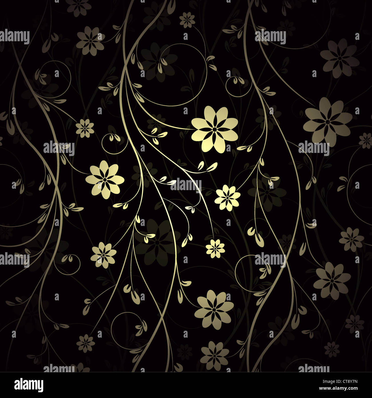 seamless floral pattern vector illustration Stock Photo - Alamy