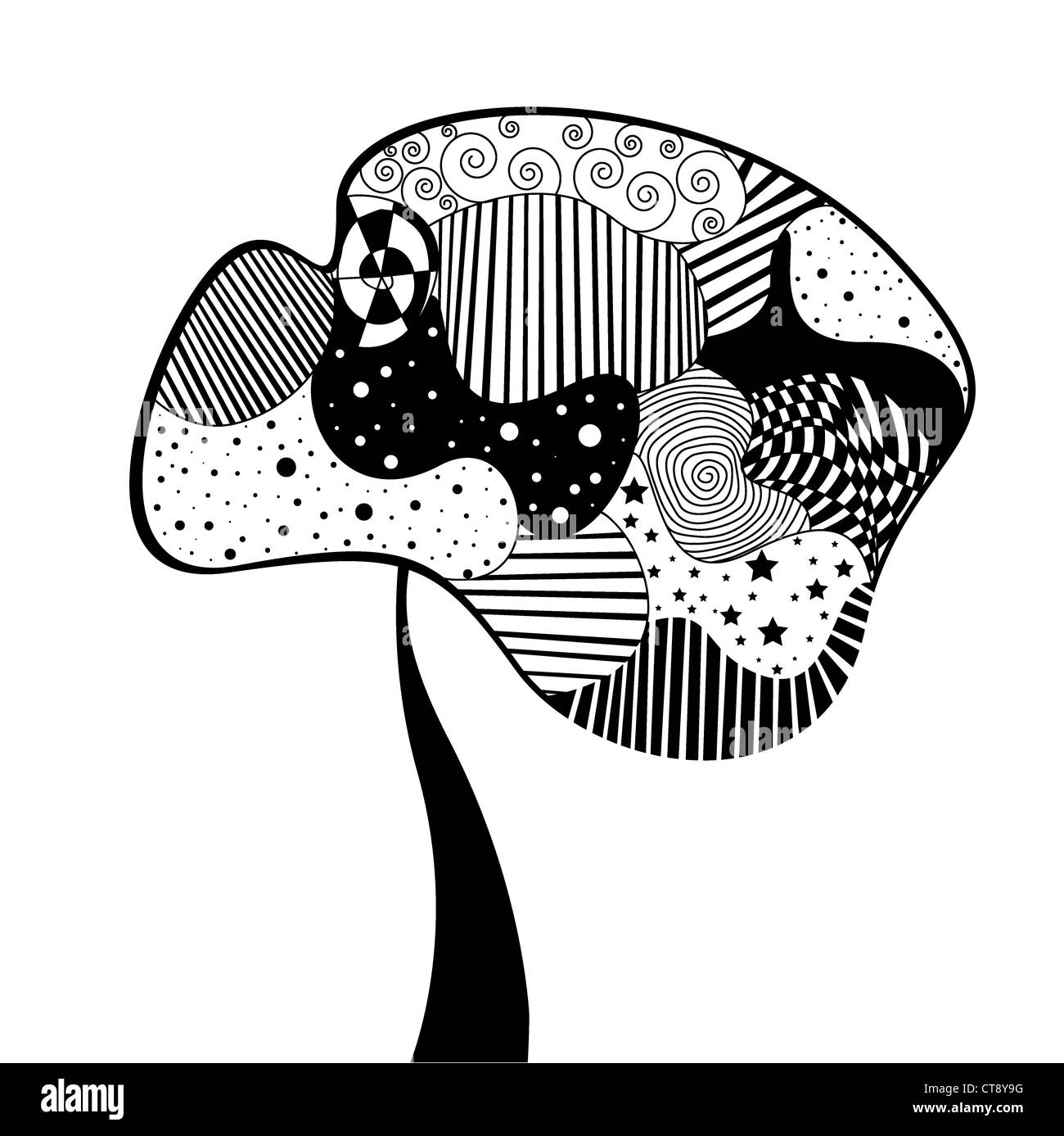 abstract tree with lots of beautiful leaves Stock Photo - Alamy