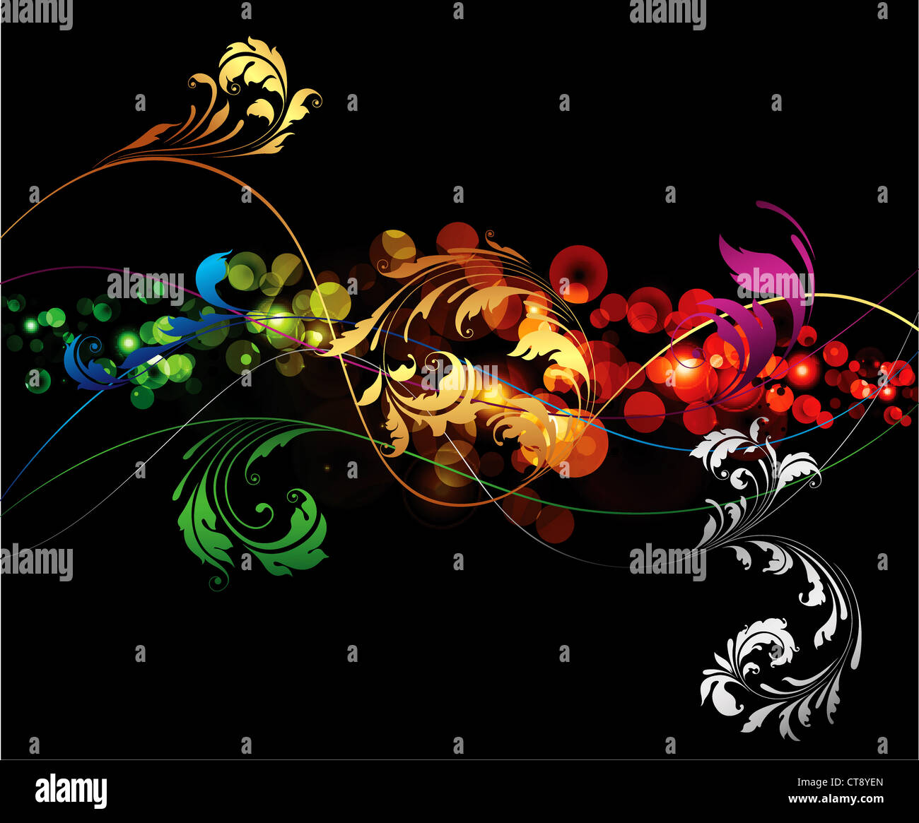 abstract floral background vector illustration Stock Photo - Alamy