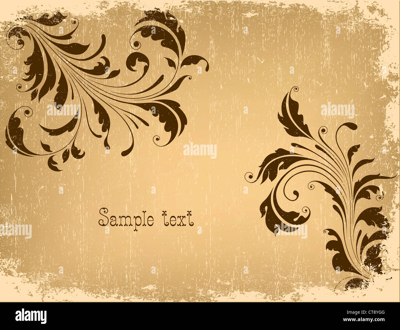grunge floral background vector illustration Stock Photo - Alamy